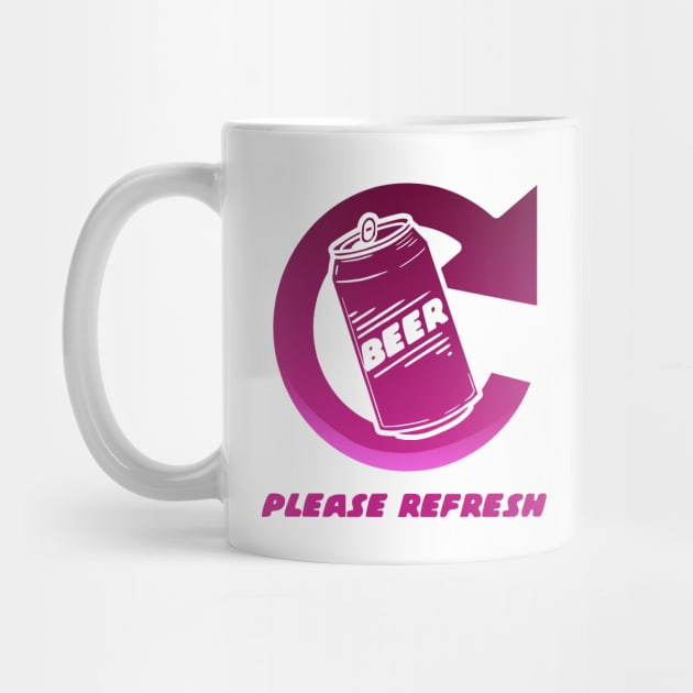 Please Refresh Beer - pink by Slappers